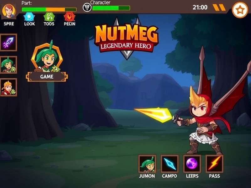 Nutmeg Legendary Hero Character Selection Screen